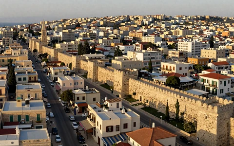 Nicosia Cyprus old town with Venetian walls and traditional architecture