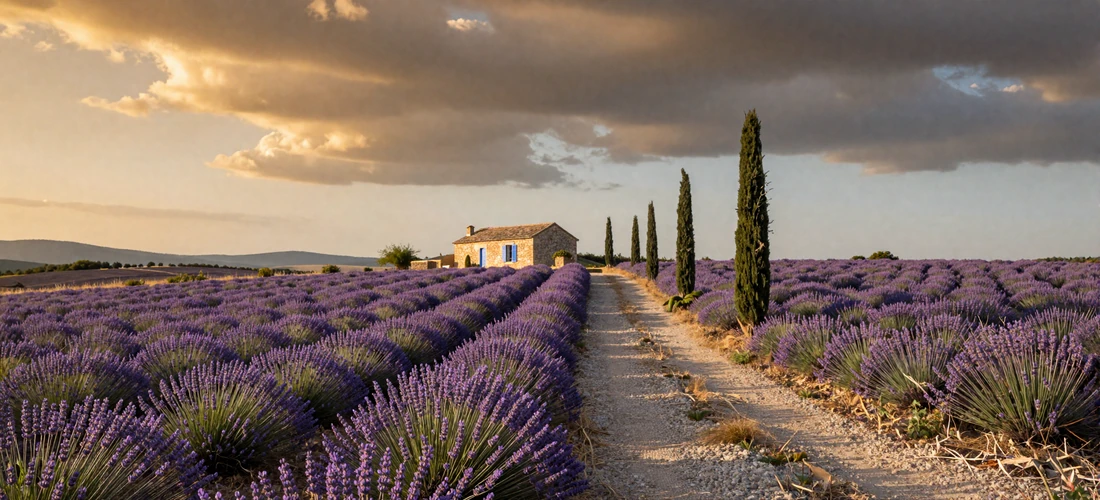 Beautiful lavender fields in Provence, France - a romantic destination for meeting French women